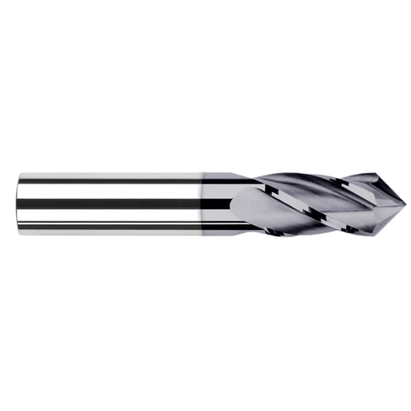 Harvey Tool Drill/End Mill - Mill Style - 4 Flute, 0.6250" (5/8), Included Angle: 82 Degrees 26540-C3